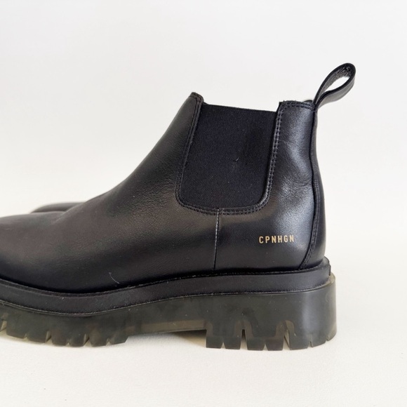 Copenhagen Studios Vitello Chelsea Boot Black Leather Clear Lug Minimalist US 9 - Picture 6 of 12